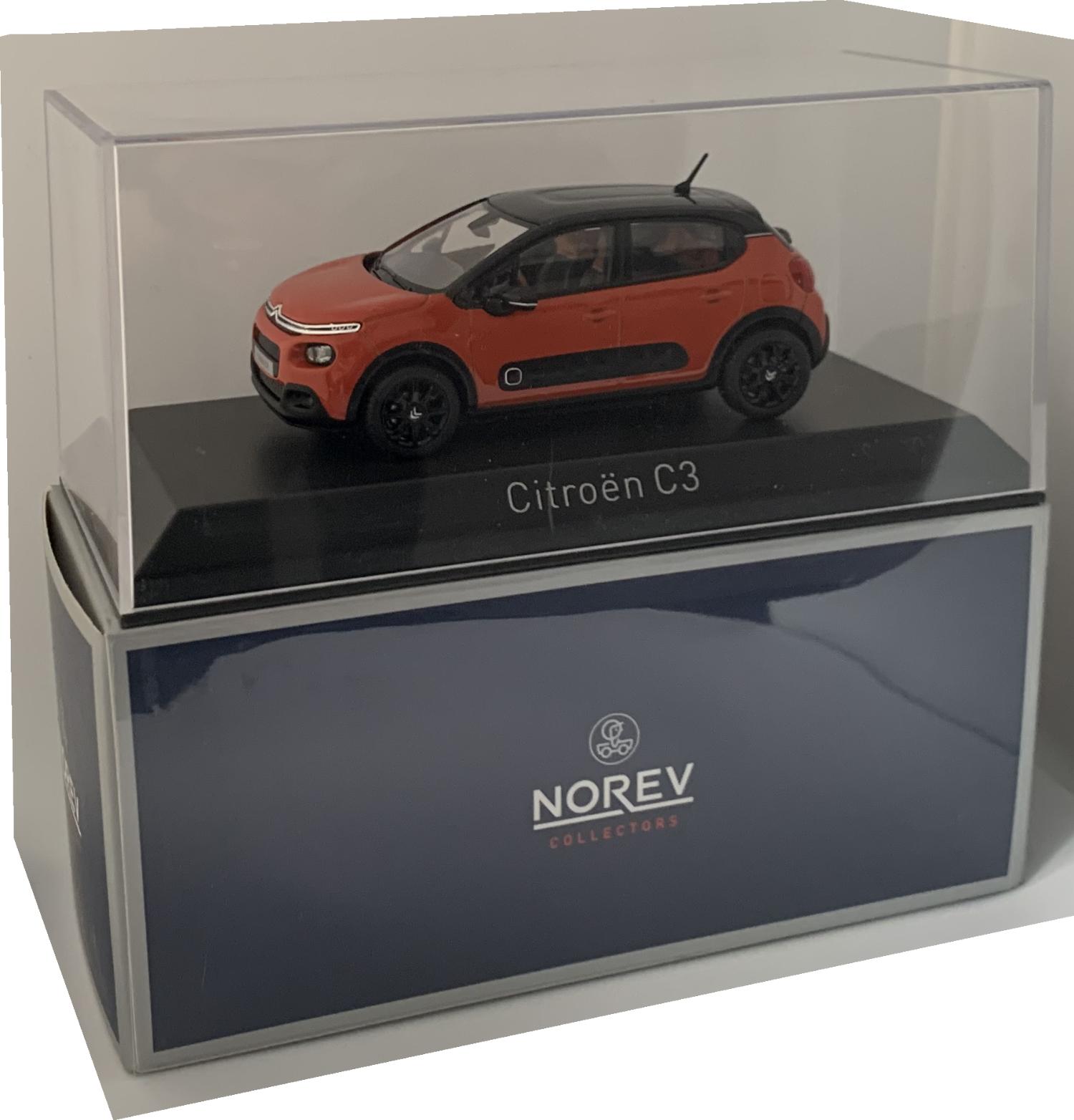 Citroen C3 2016 in power orange 1:43 scale model from Norev