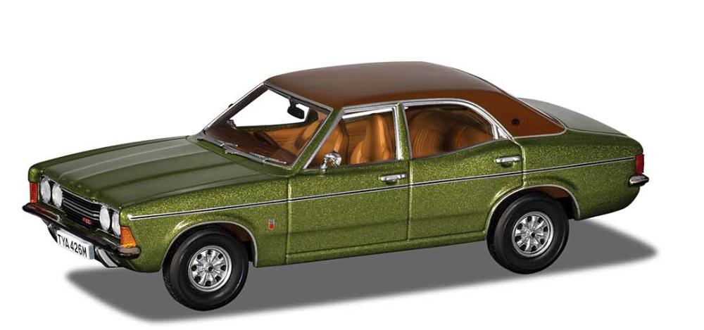 Ford Cortina mk 3 2.0 GXL in onyx green 1:43 scale model from Corgi Vanguards