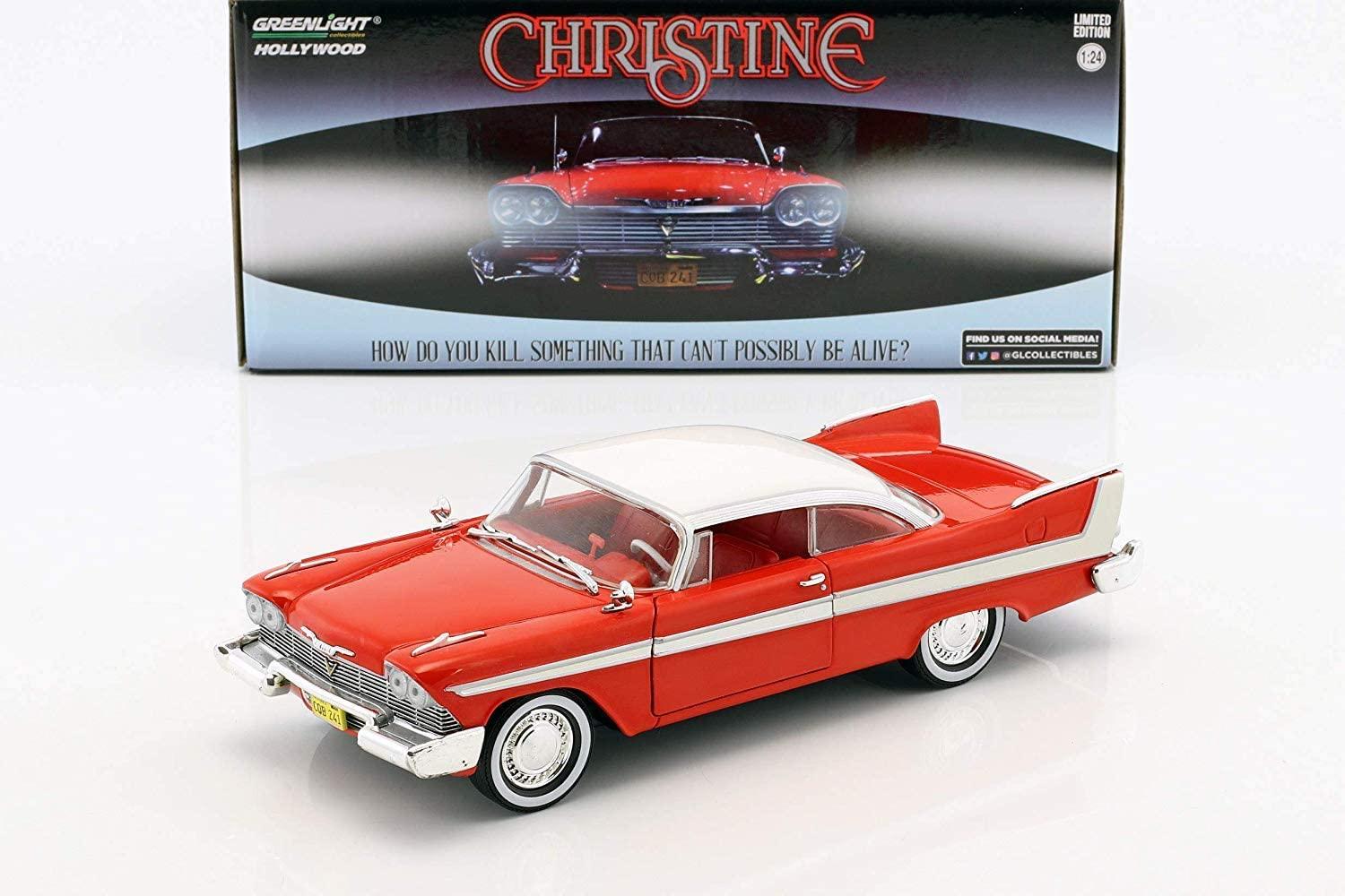 From the film Christine, 1958 Plymouth Fury in red 1:24 scale model from Greenlight, limited edition model