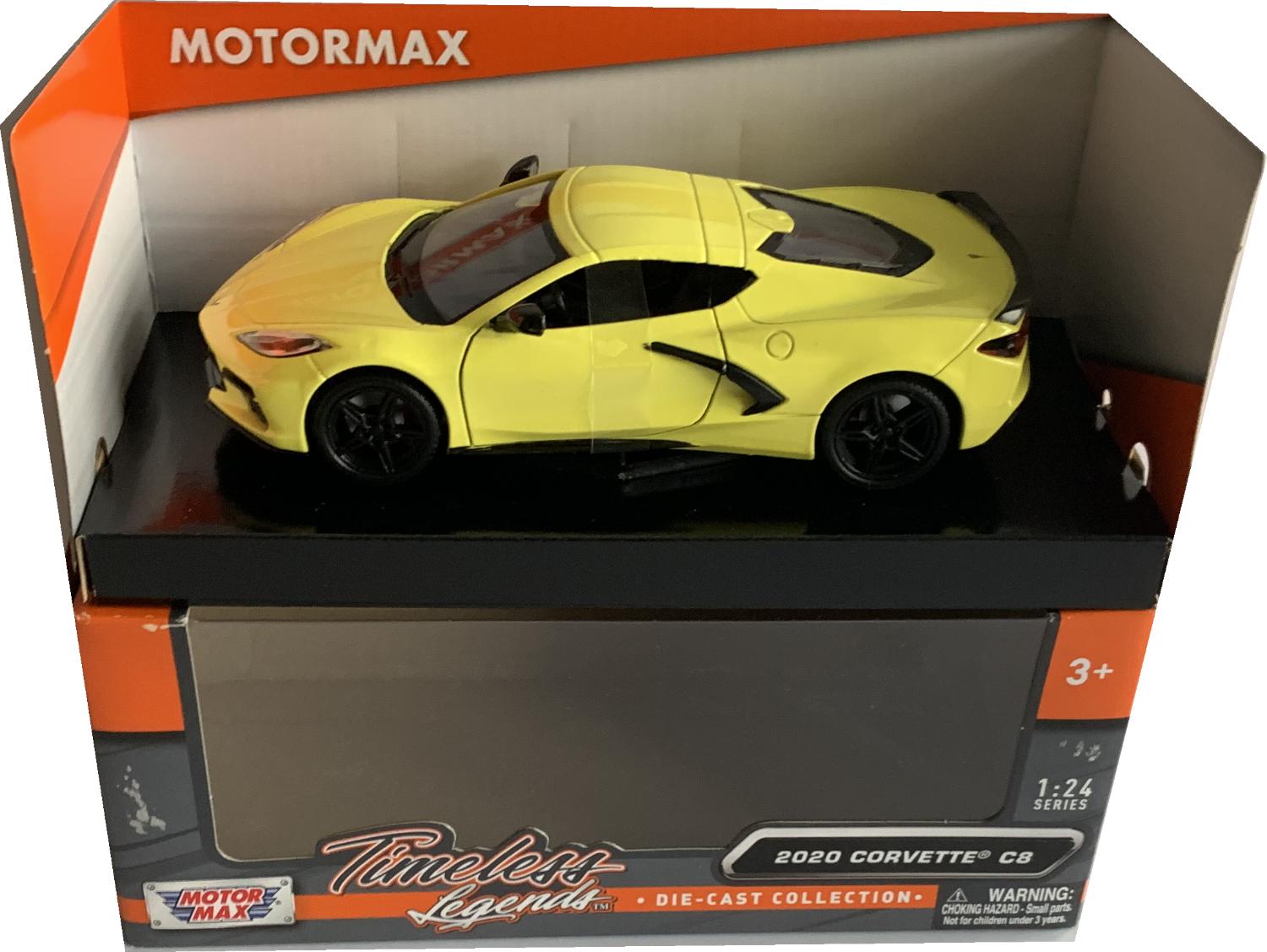 A good reproduction of the Chevrolet Corvette C8 with detail throughout, all authentically recreated.  The model is presented in a window display box, the car is approx. 19 cm long and the presentation box is 24.5 cm