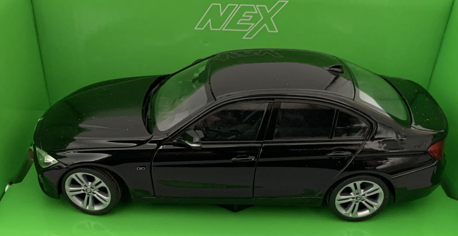 BMW 335i sport saloon in Black 1:24 scale diecast  model from Welly, WEL22465K