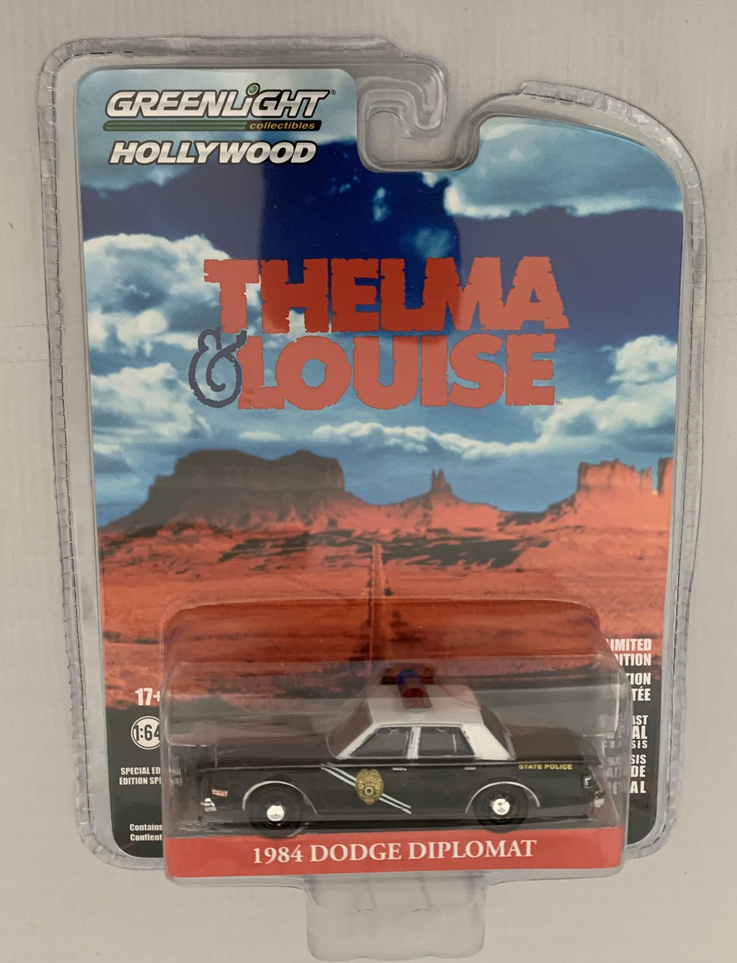Thelma & Louise 1984 Dodge Diplomat in black state police car 1:64 scale model from Greenlight, limited edition