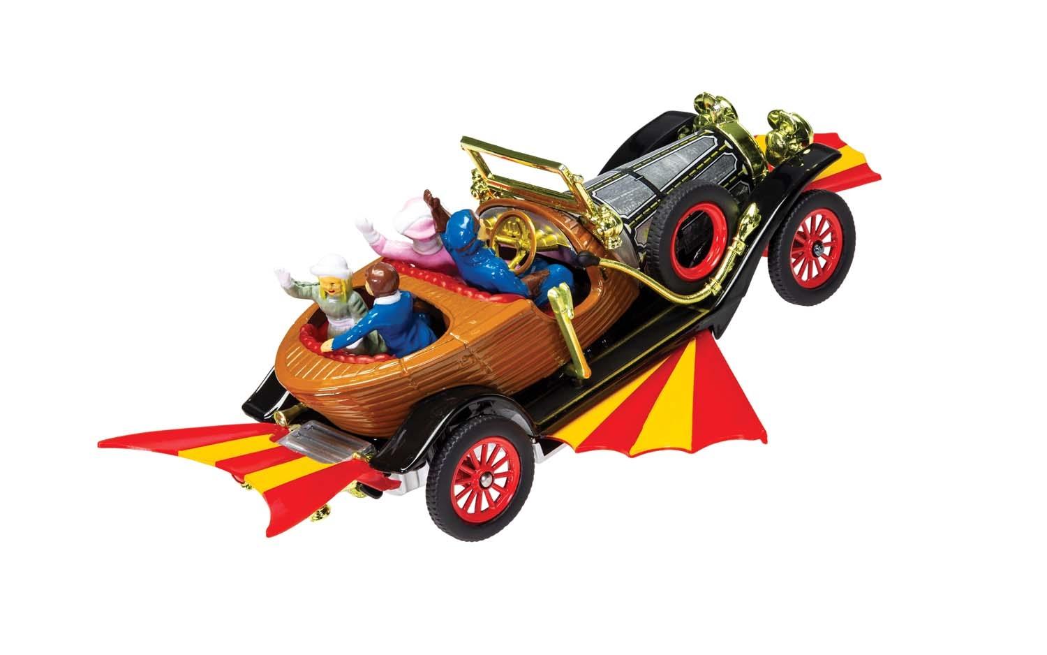 The car has all the four characters from the original November 1968 release.  The model is presented in Chitty Chitty Bang Bang themed box packaging