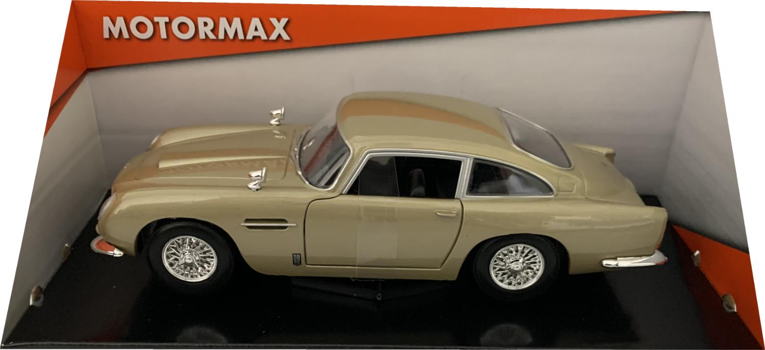 Aston Martin DB5 in gold 1:24 scale diecast classic car model from Motormax, timeless legends