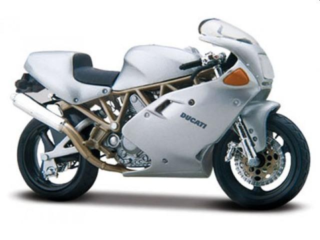 Ducati Supersport 900FE in metallic silver 1:18 scale model from Bburago