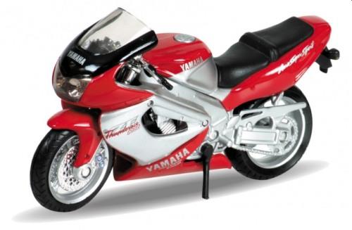Yamaha YZF1000R Thunderace in red and silver 1:18 scale model from welly