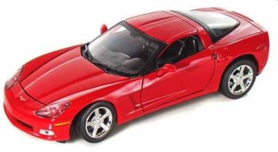 Chevrolet Corvette C6 2005 in red 1:24 scale model from motor max