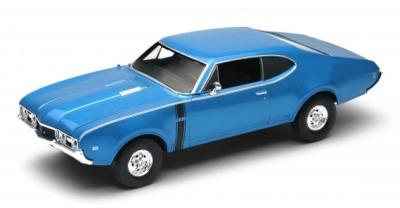 Oldsmobile 442 1968 in blue 1:24 scale model from welly
