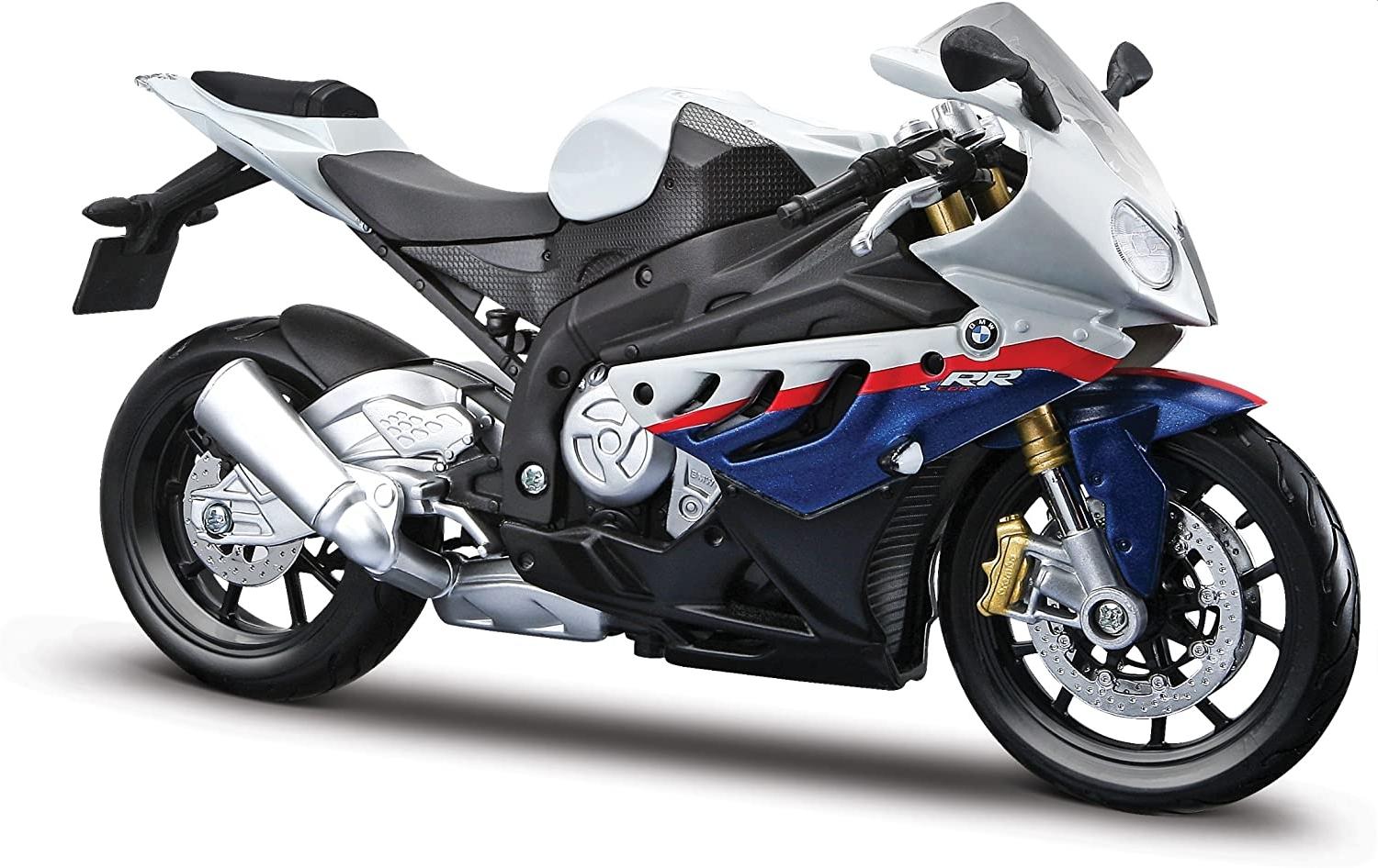 BMW S 1000 RR  white/red/blue 1:12 scale from Maisto