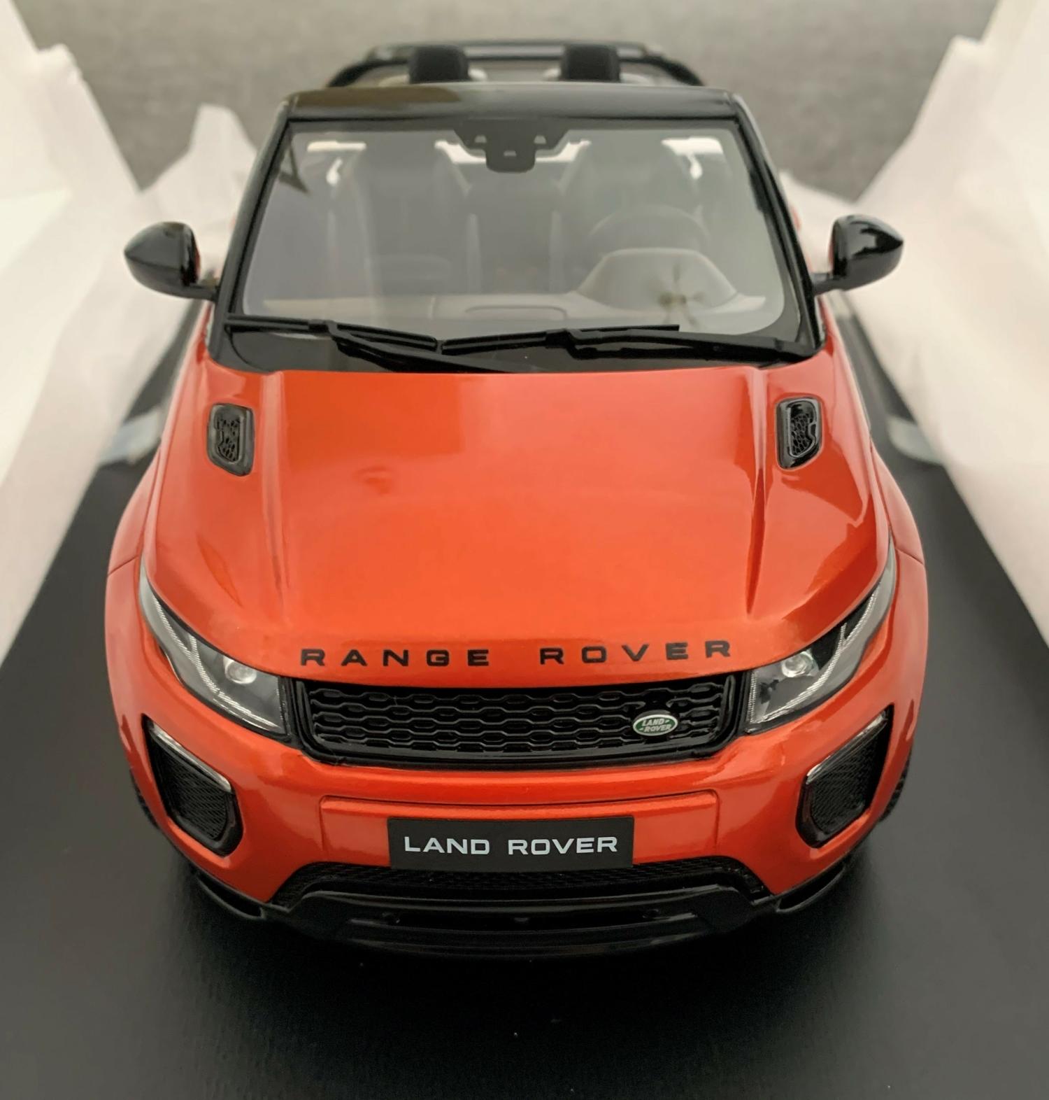 Range Rover Evoque2 dr convertible in orange (truescale) 1:18 scale