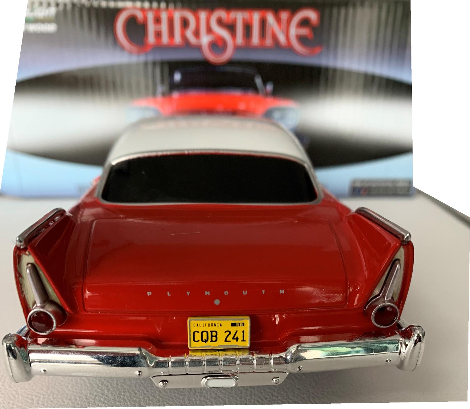 Christine 1958 Plymouth Fury (Evil Version) in red, 1:24 scale model, Greenlight