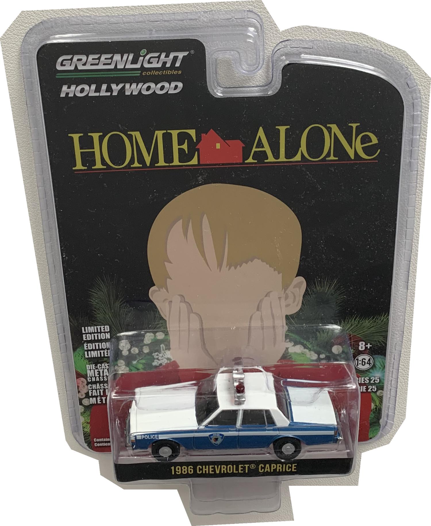 From the Film Home Alone 1986 Chevrolet Caprice in blue 1:64 scale model from Greenlight, limited edition