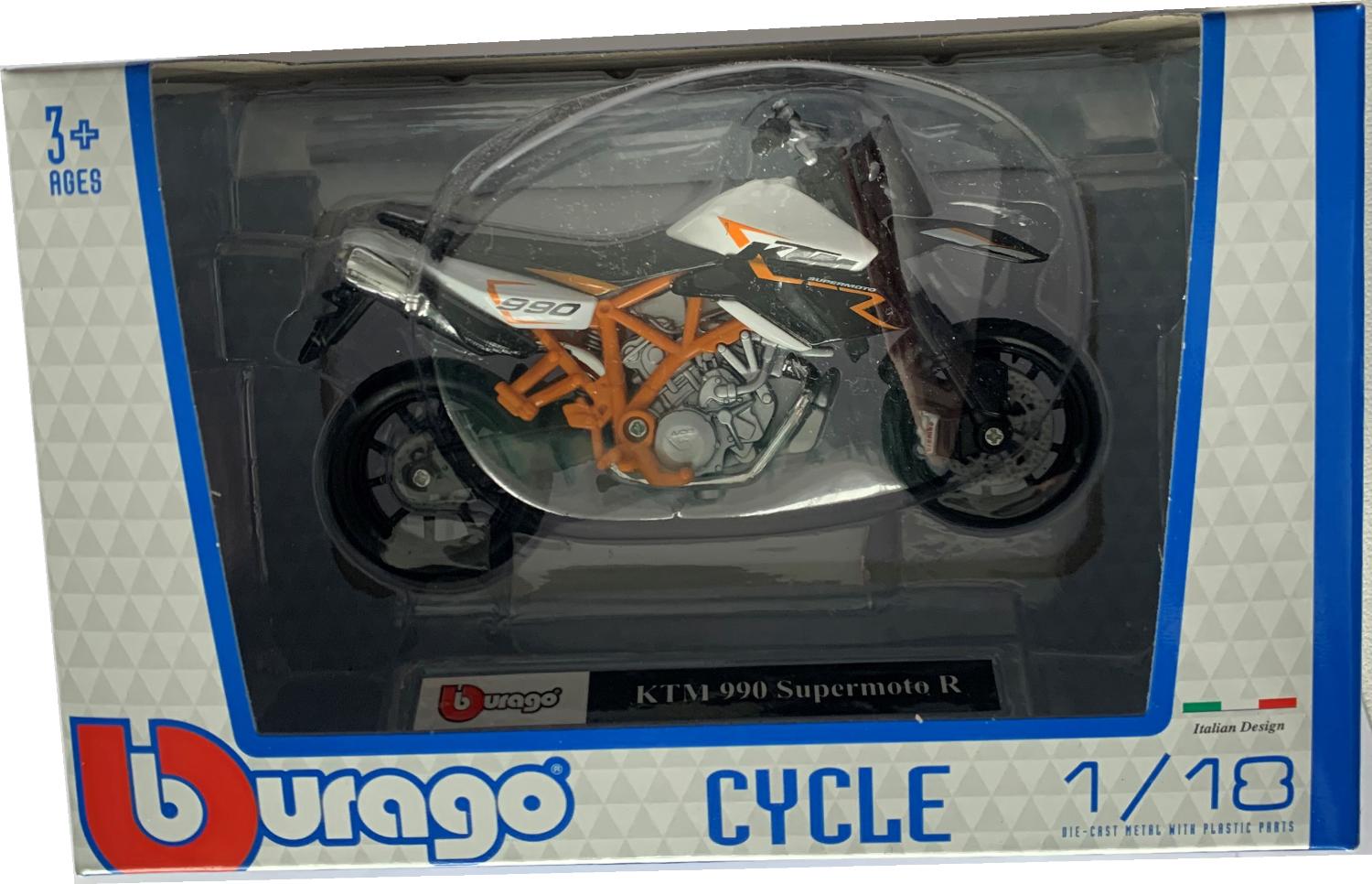 1/18 scale bburago KTM 990 Supermoto R bike duke Diecast Toy motorbike model kid 