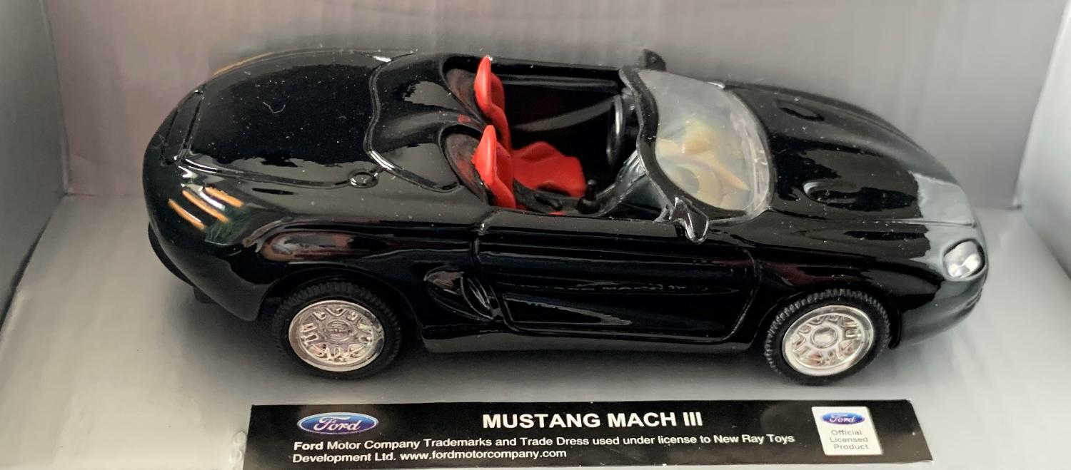 Ford Mustang Mach 3 Open Top in black 1:43 scale model from Newray