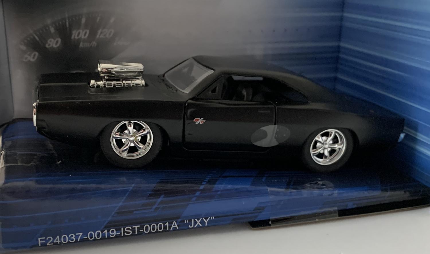 Fast and Furious Dom’s Dodge Charger R/T 1970 in matt black 1:32 scale model from Jada Toys