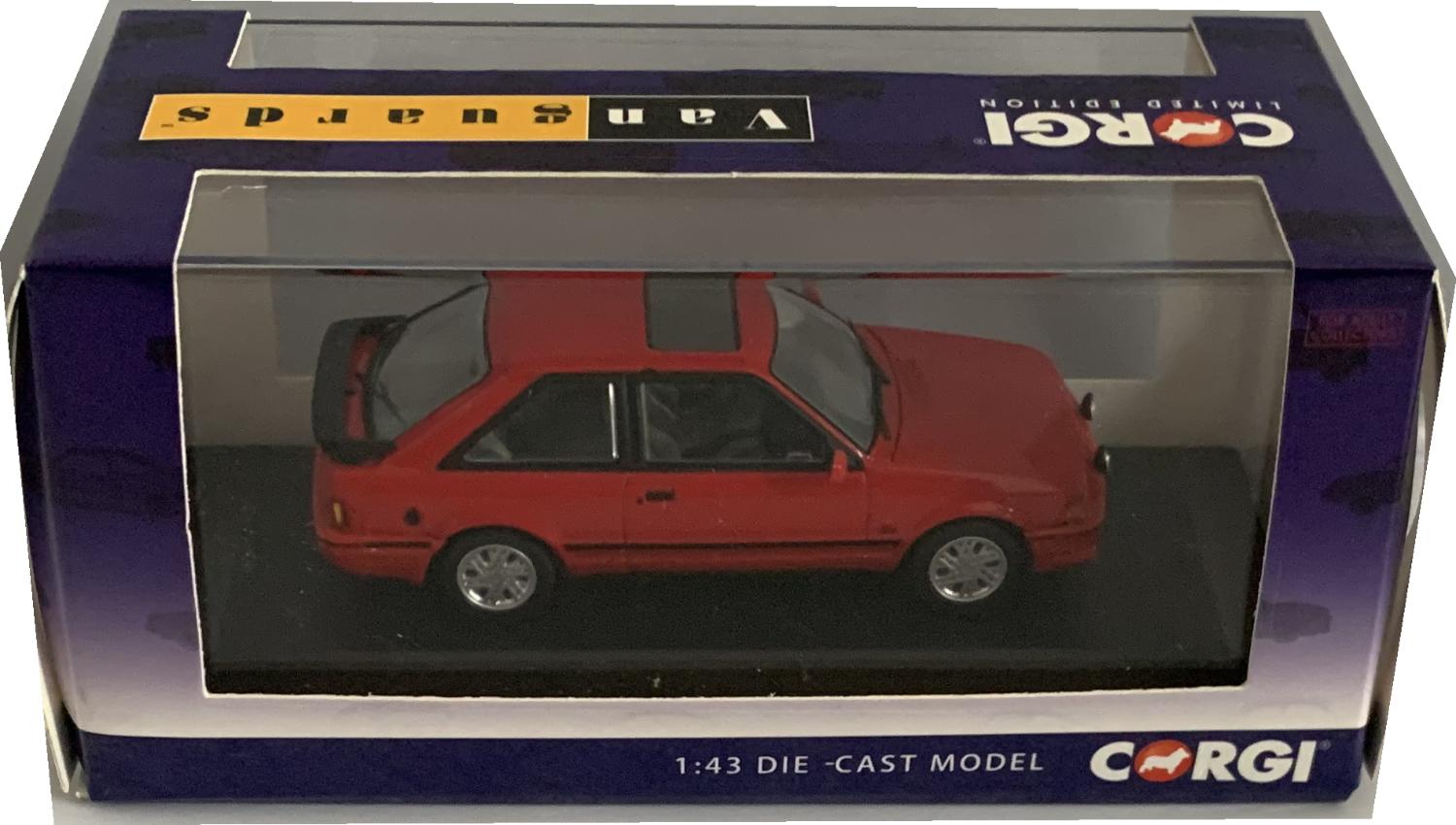 Ford Escort mk 4 XR3i 1989 in radiant red 1:43 scale model from Corgi Vanguards  limited edition model