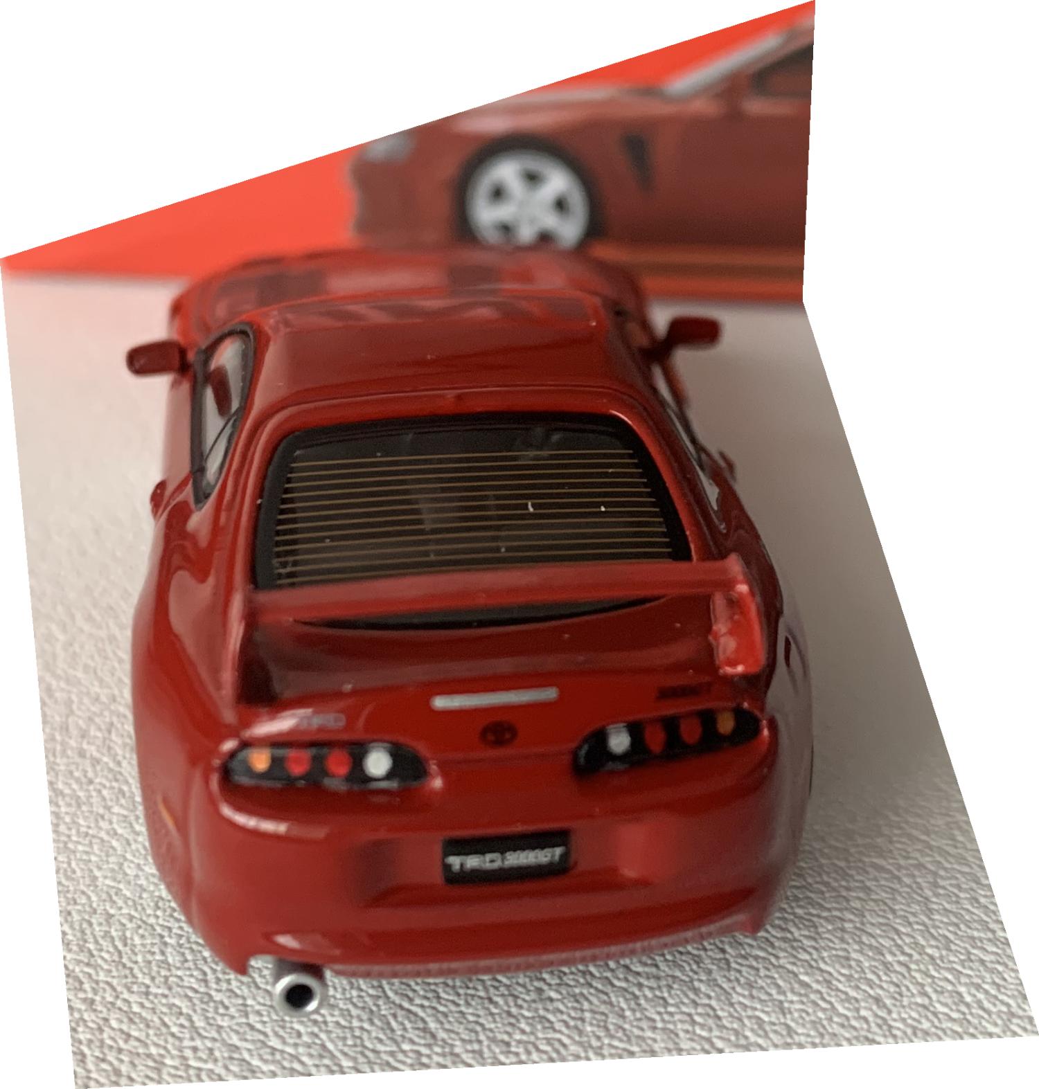 A good reproduction of the Toyota TRD 3000GT with detail throughout, all authentically recreated.  The model is presented in a box, the car is approx. 7 cm long and the box is 10 cm long