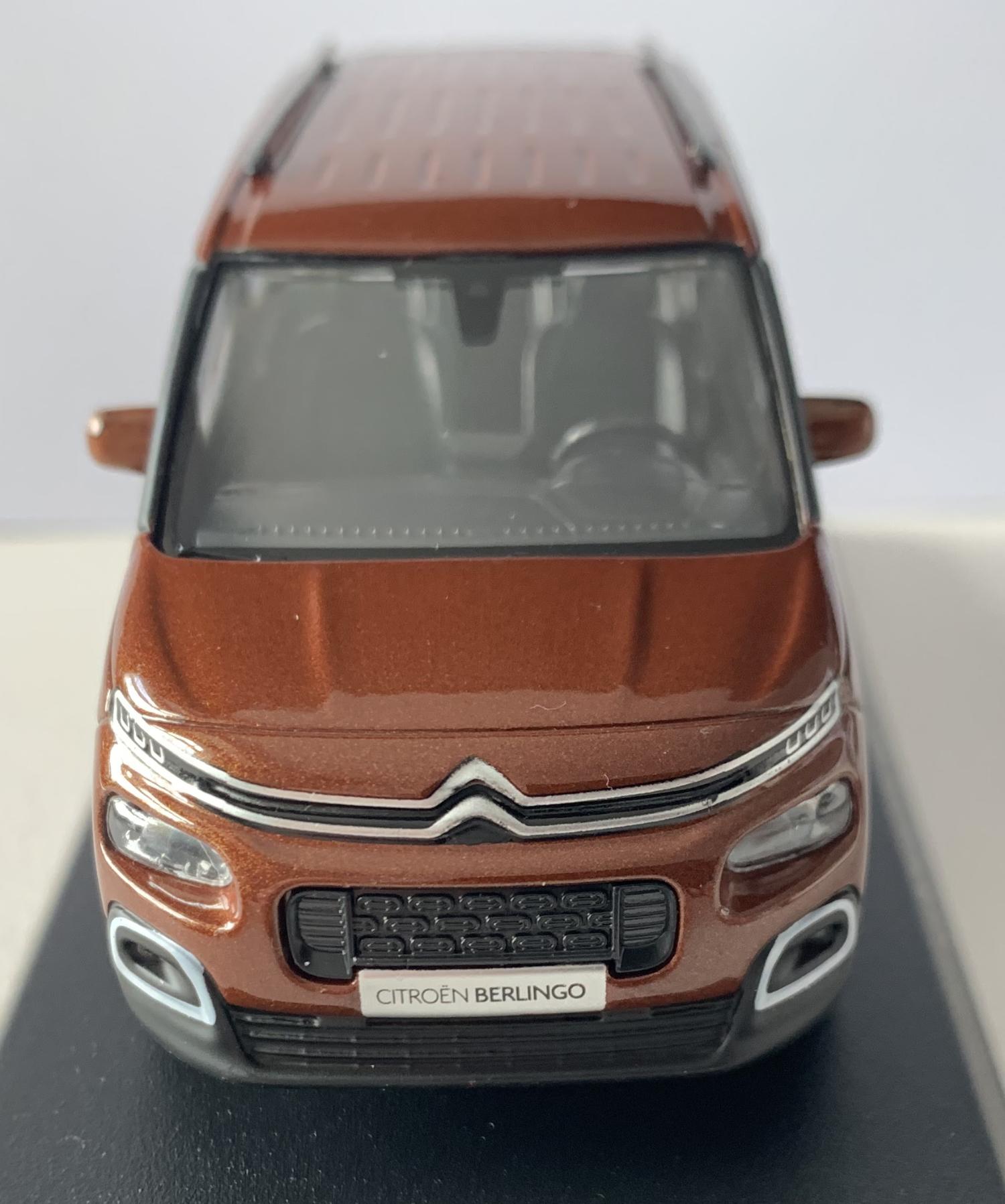 An excellent scale model of a Citroen Berlingo decorated in metallic copper with black roof rails, tinted windows and black wheels.