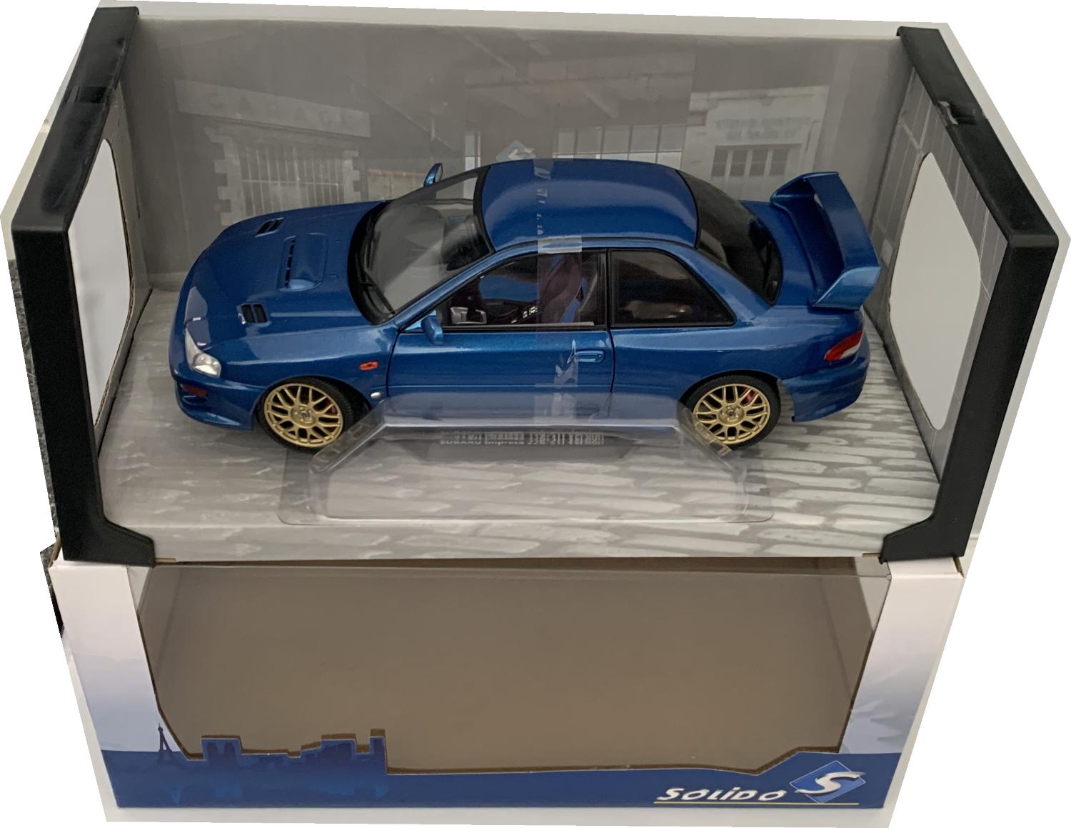 Solido S1807401 1:18 1998 Subaru Impreza 22b-Sonic Blue BMW Collectible  Miniature car 自動車