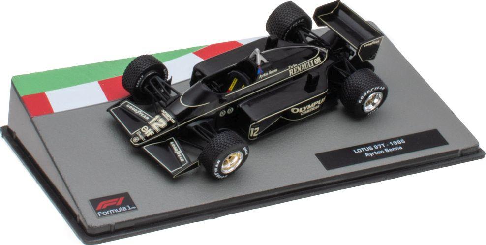 highly detailed model of the Lotus 97T 1985 F1 car that was driven by Ayrton Senna.  The model is perfect in every tiny details of the original single-seater, livery, colours, decals,