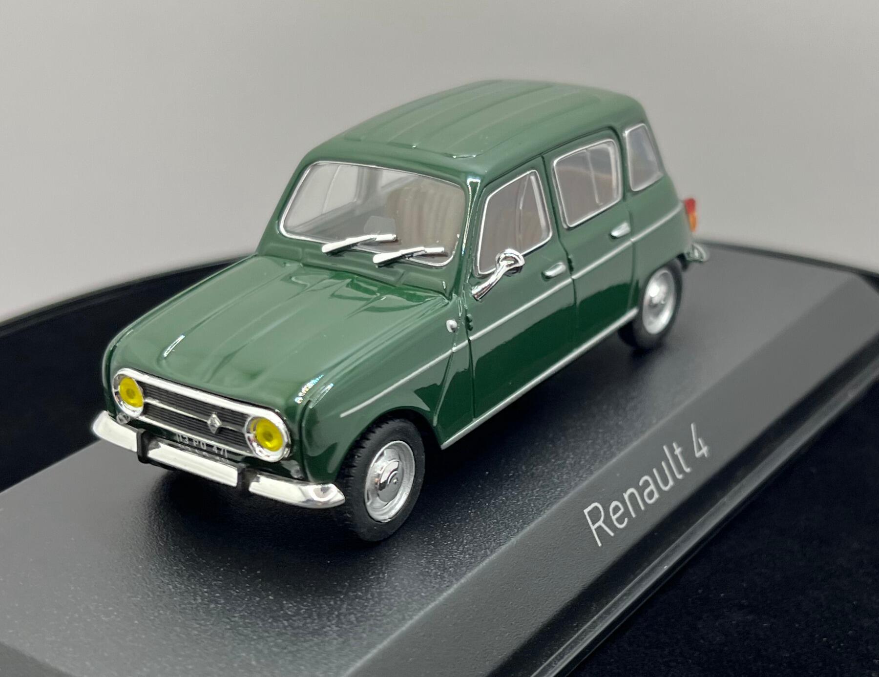 Renault 4 1974 in dark green, 1:43 scale diecast classic car model from  Norev, 510038