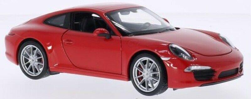 Porsche 911 Carrera S in red 1:24 scale diecast model from Welly