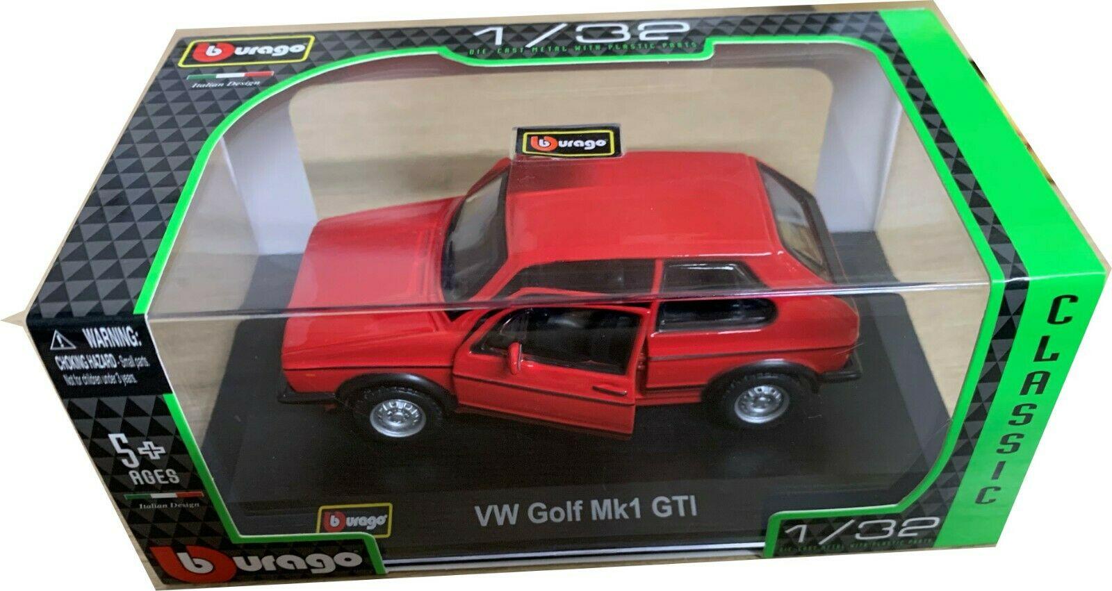 VW Golf GTi mark 1, 1979 in Red Bburago 1:32 scale diecast model