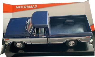 Ford F-150 Custom Pickup, 1979 in blue and silver 1:24 scale model from Motormax