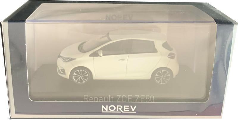 Renault ZOE, ZE50 , pearl white 1:43 scale, diecast model , Norev