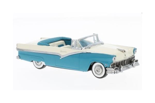 Ford Fairlane open top convertible in peacock blue/ colonial white,1:43 scale vitesse model V36279