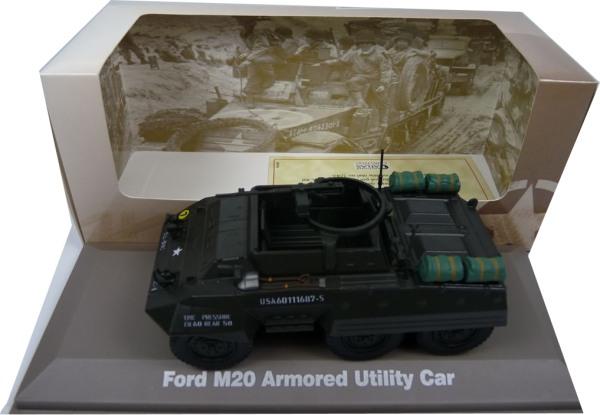 Ford M20 Armored Utility Car in dark green 1:43 scale model from Atlas Editions