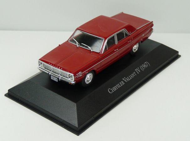 Chrysler Valiant IV in red 1967, 1:43 scale model, cars of the 60s collection
