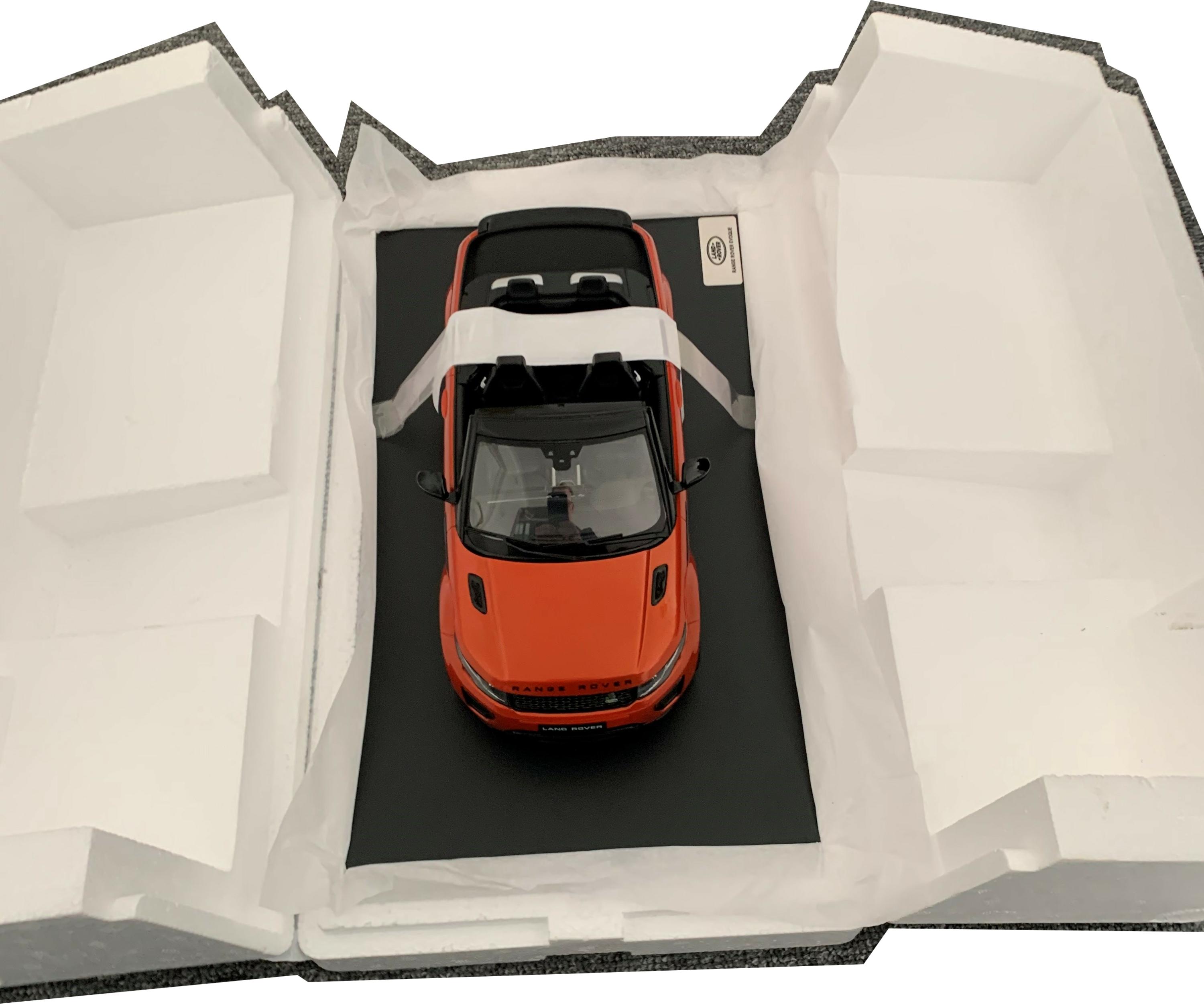 Range Rover Evoque2 dr convertible in orange (truescale) 1:18 scale