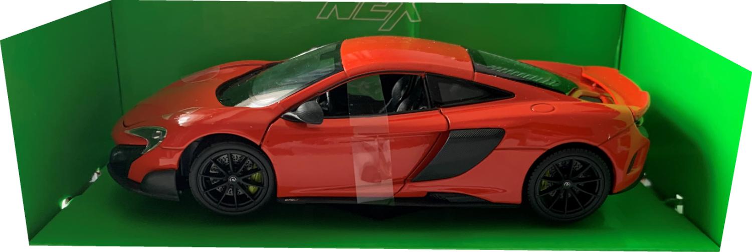 McLaren 675LT Coupe in red 1:24 scale model from Welly