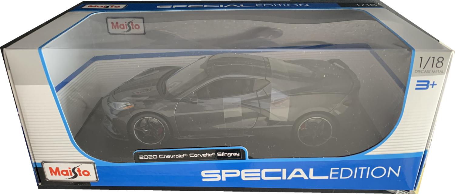 Chevrolet Corvette Stingray 2020 in grey 1:18 scale model from Maisto