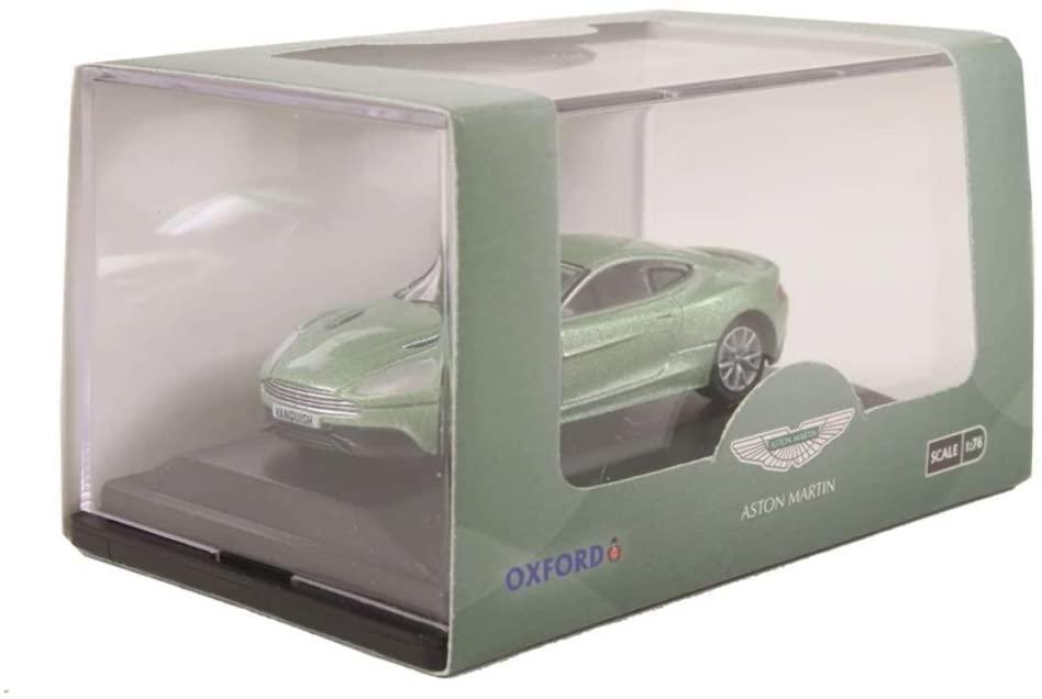 Aston Martin Vanquish Coupe in appletree green 1:76 scale model, 76AMV001, Oxford Diecast