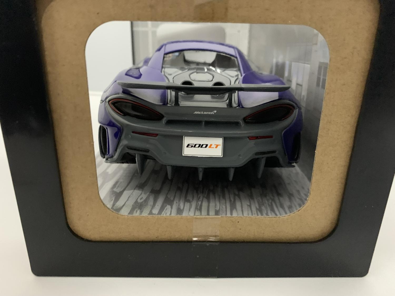 McLaren 600LT 2018 in Lantana Purple 1:18 scale model from Solido