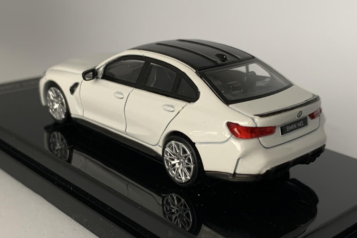 BMW M3 G80 in frozen brilliant white 1:64 scale model from Paragon Models