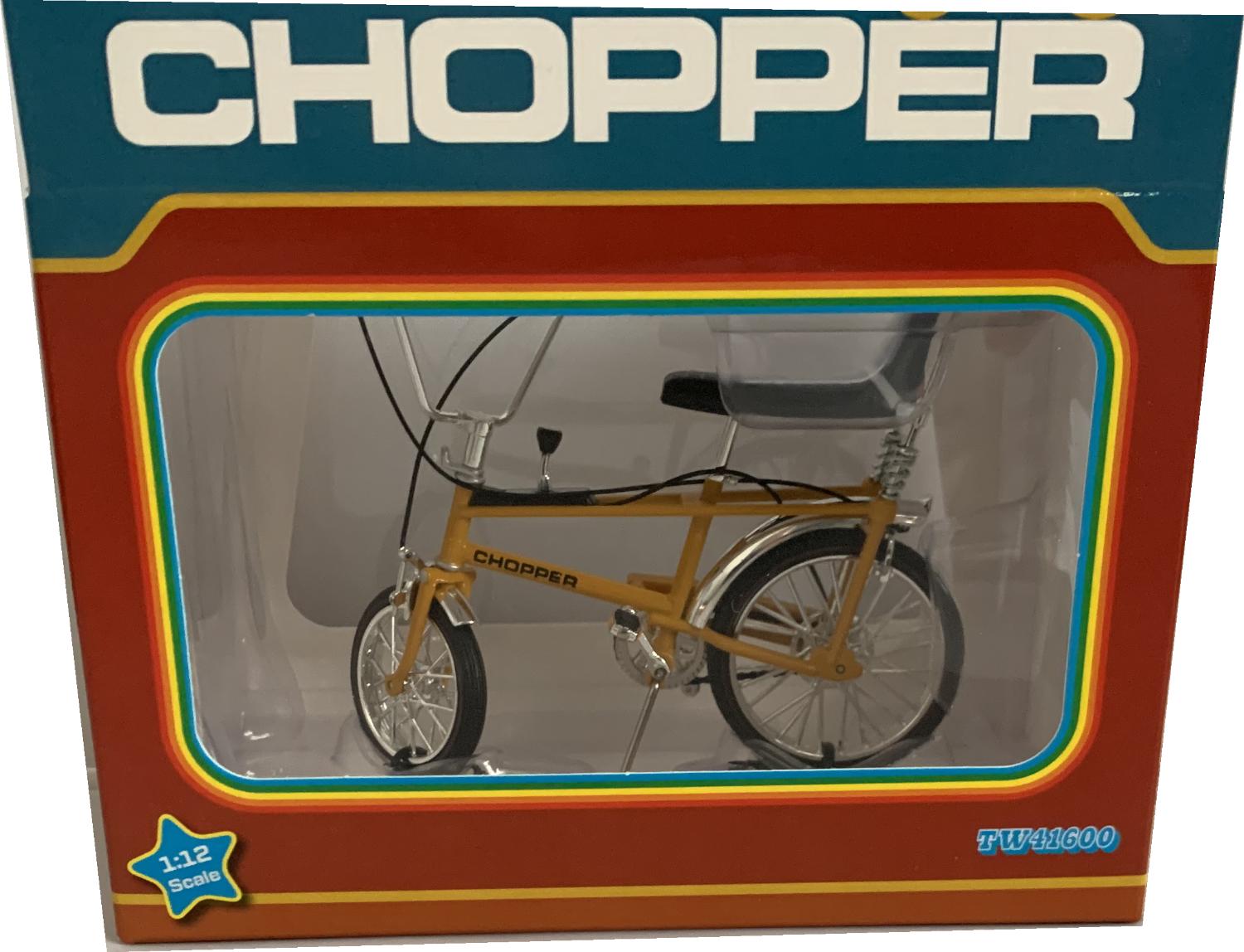 Chopper mk1 Classic 1970’s Bicycle in yellow 1:12 scale model from Toyway