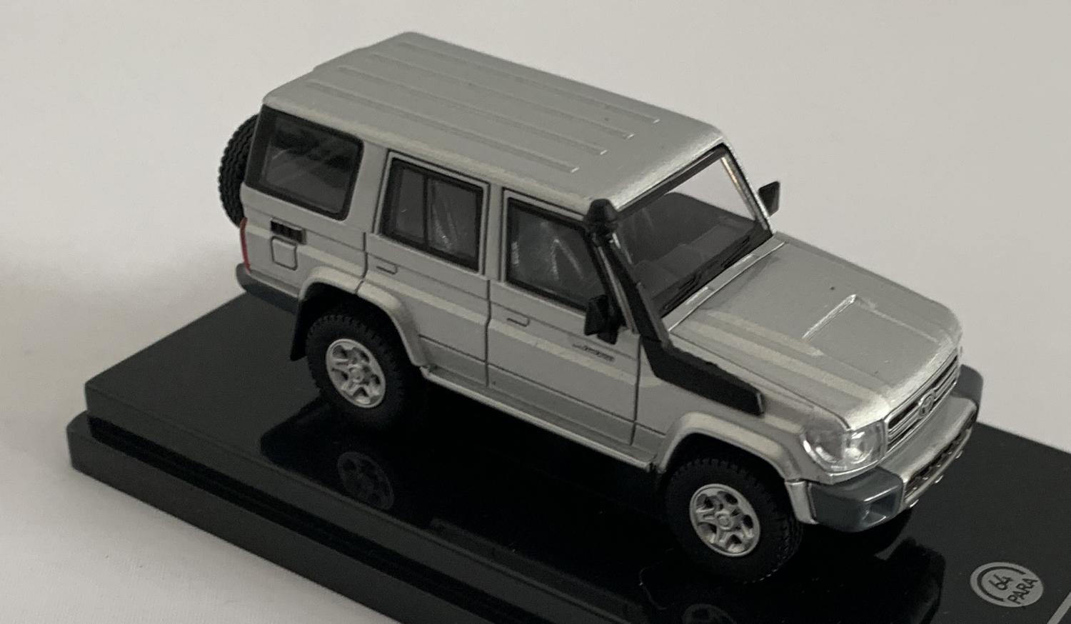 Toyota Land Cruiser in silver pearl 1:64 scale model from Paragon Models
