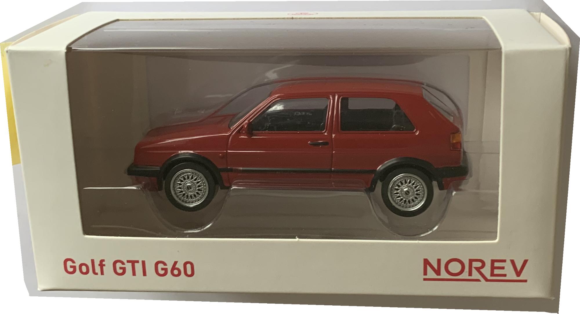 VW Golf GTI G60 1990 in red 1:43 scale model from Norev, NOR840062