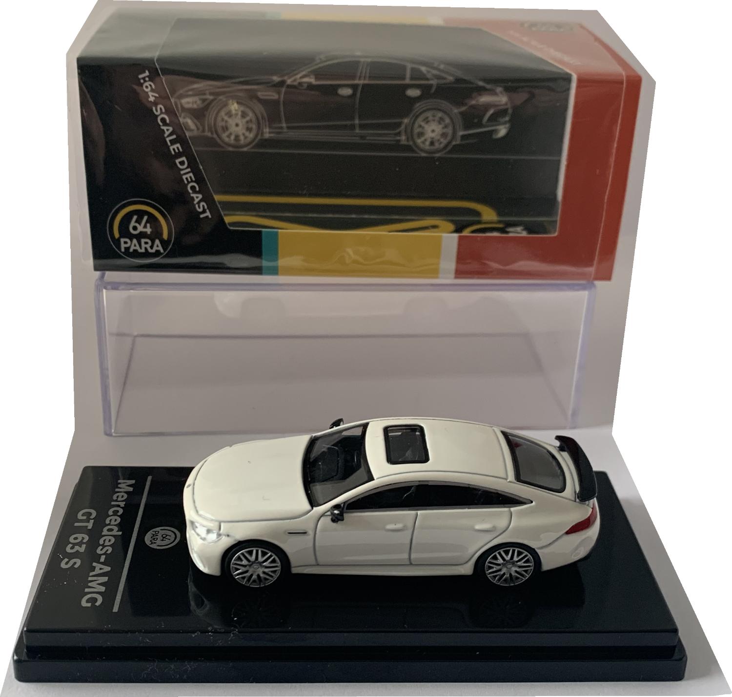 Mercedes AMG GT 63 S in white 1:64 scale model from Paragon Models