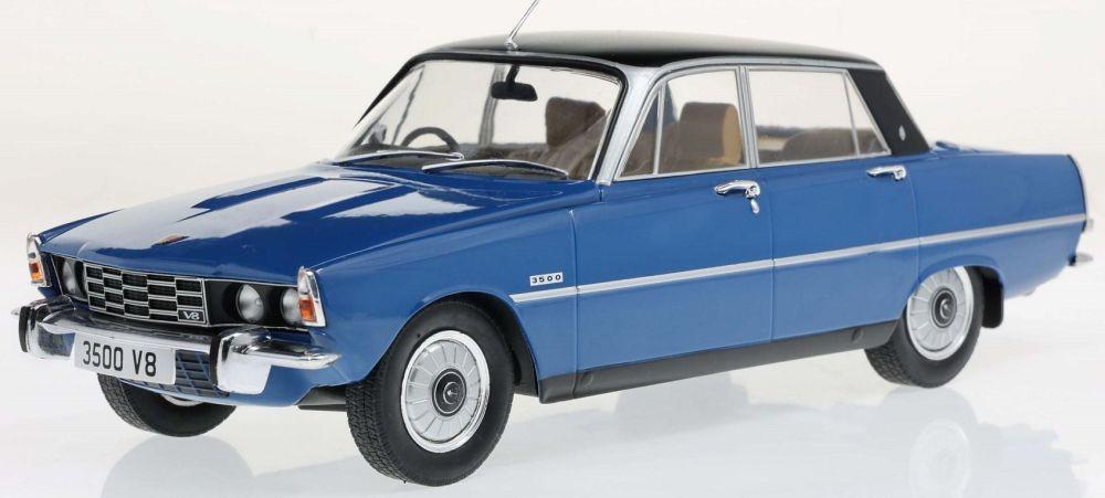 Rover 3500 (P6) 1974 in Corsica blue 1:18 scale model from Model Car Group