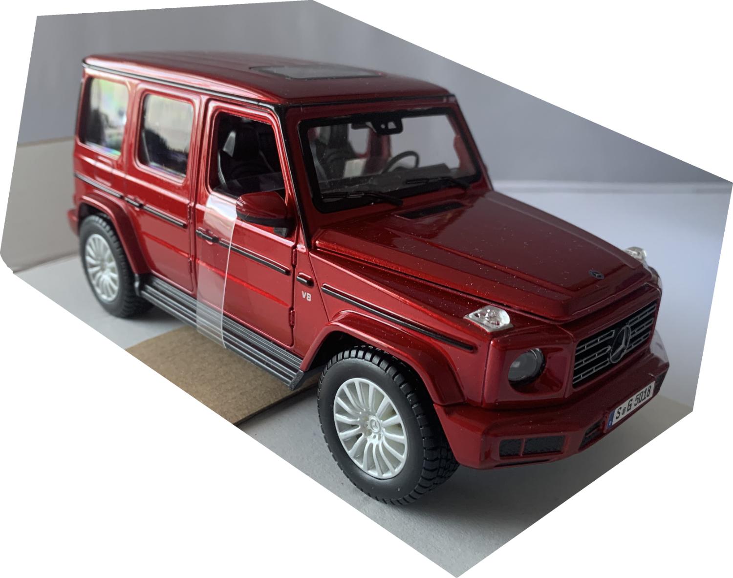 A good reproduction of the Mercedes Benz G Class with detail throughout, all authentically recreated. The model is mounted on a removable plinth and presented in a window display