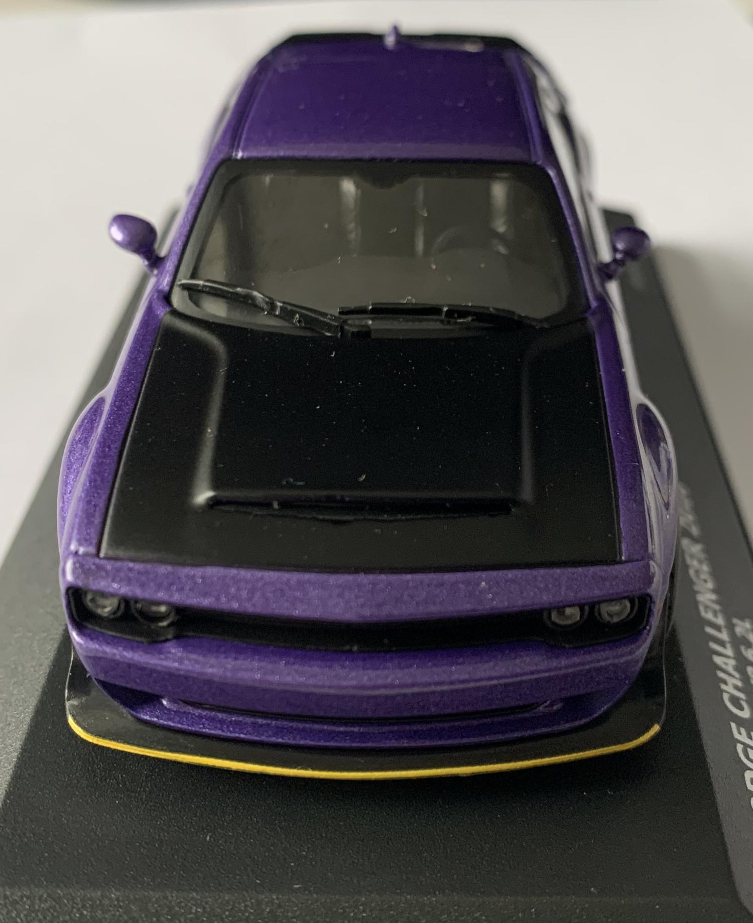 Dodge Challenger Srt Demon V8 6 2l 2018 In Plum Crazy 1 43 Scale Model