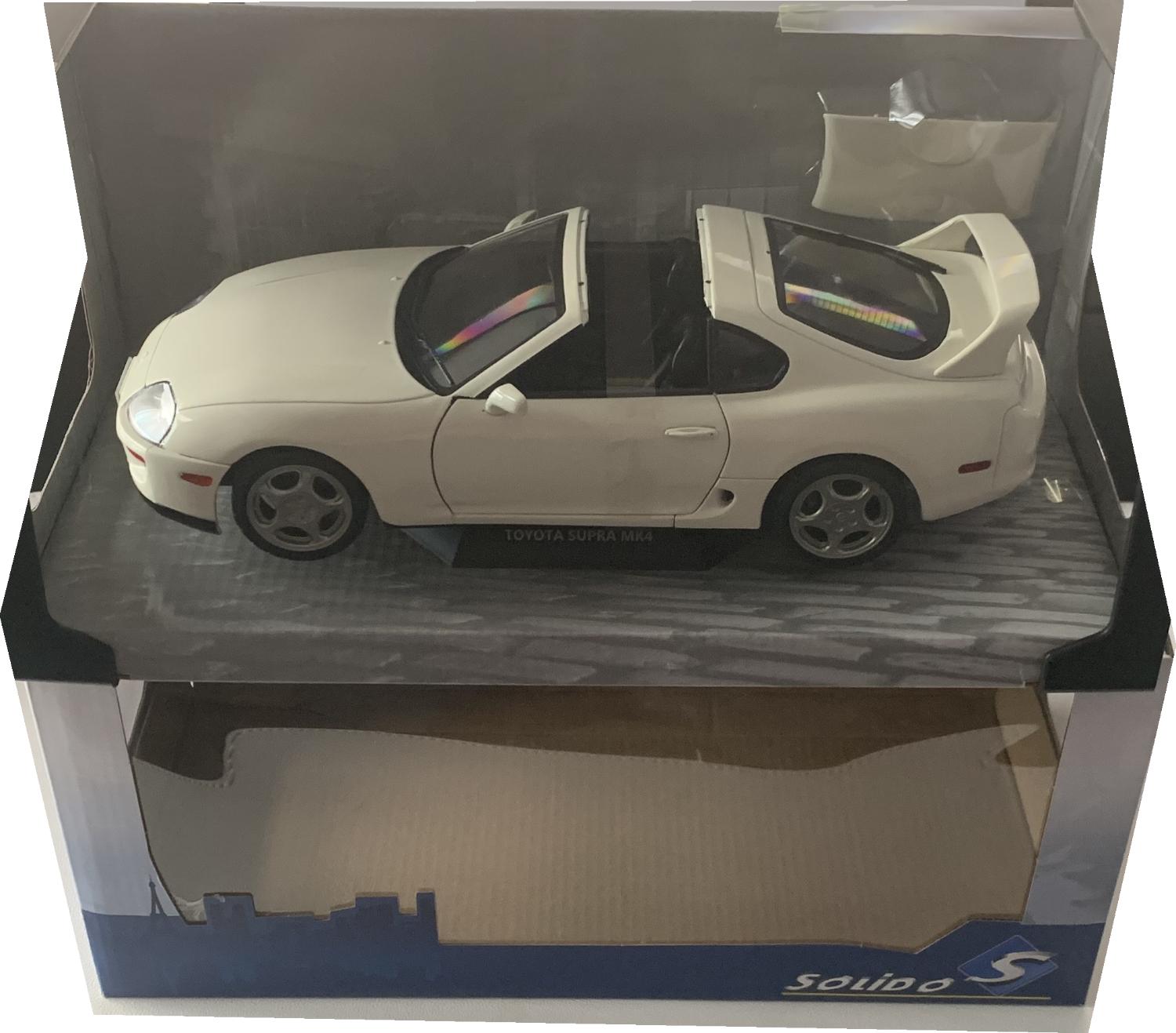An excellent scale model of the Toyota Supra Targa with high level of detail throughout, all authentically recreated. Model is presented in a window display box.  The car is approx. 24 cm long and the presentation box is 31 cm long