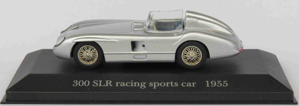 Mercedes Benz 300 SLR Racing Sports Car (W196) 1955 in silver 1:43 scale diecast model