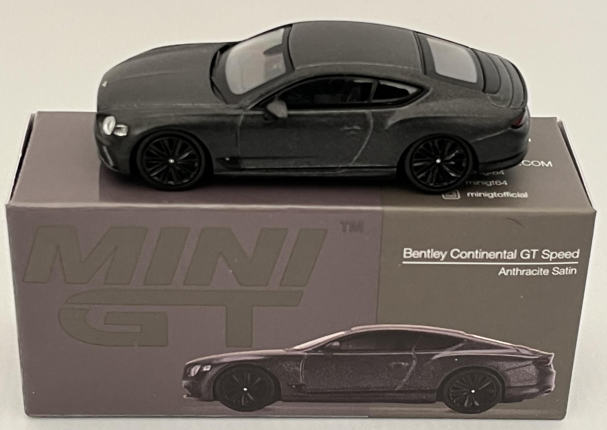 Bentley Continental Gt Speed In Anthracite Satin Scale Model From Mini Gt Mgt Approx