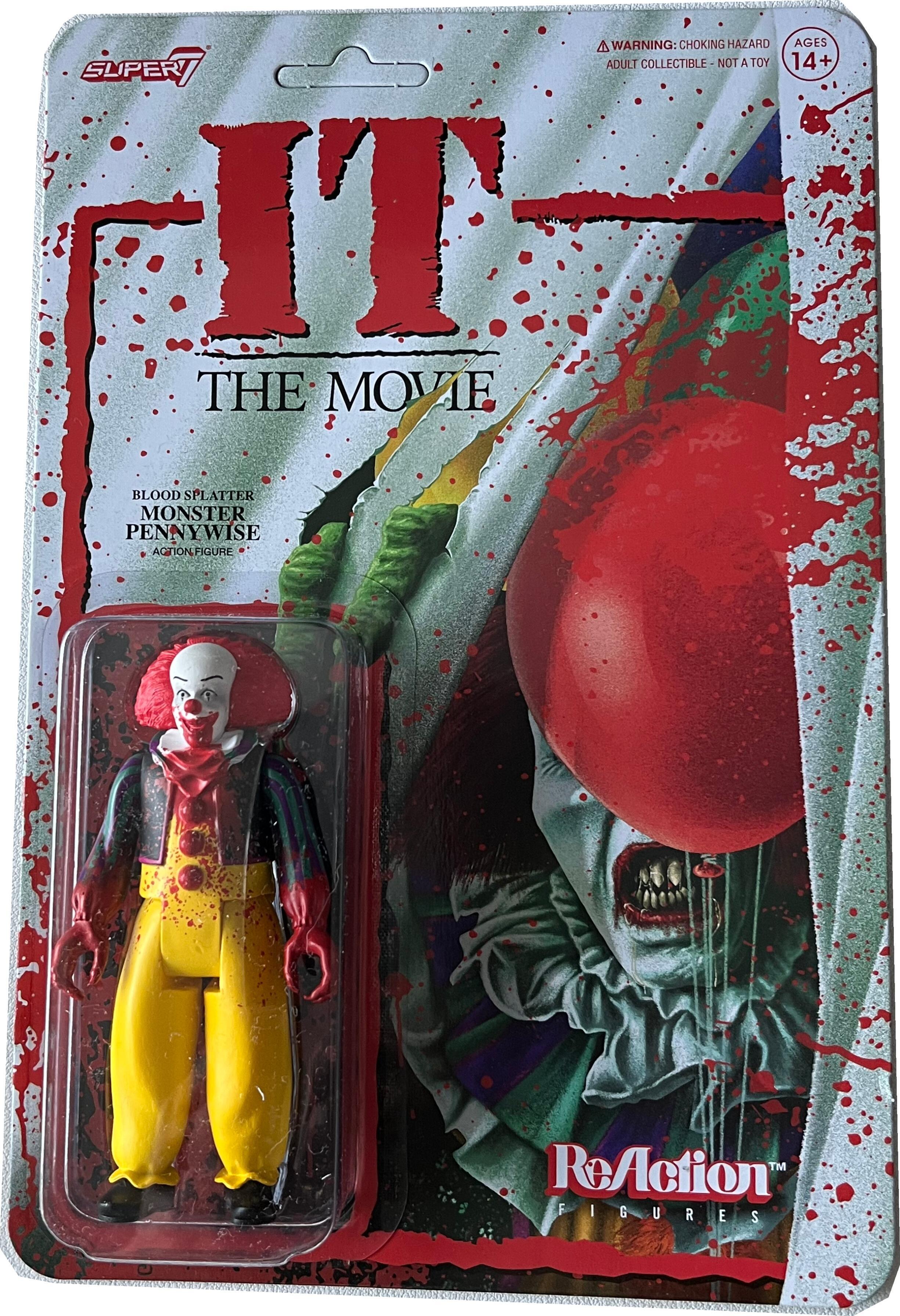 IT Monster Pennywise - Blood Splatter reaction figure from 'IT the Movie' made by super 7, SKITW02-MST-02