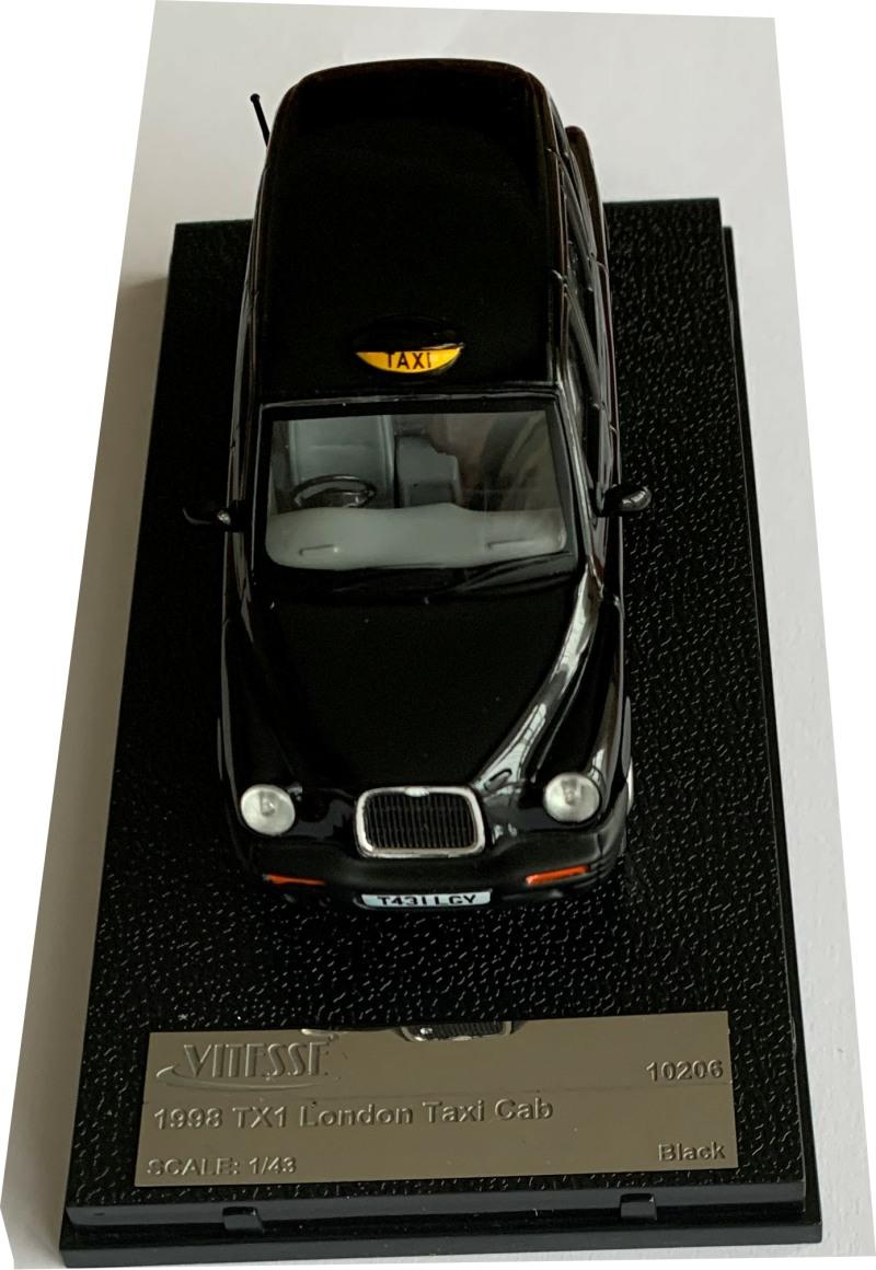TX1 London Taxi 1998 in black 1:43 scale model from Vitesse